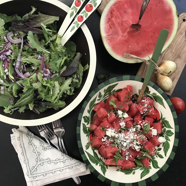 Refreshing Watermelon, Feta, Basil Salad
